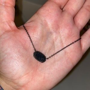 Kendra Scott Black druzy necklace